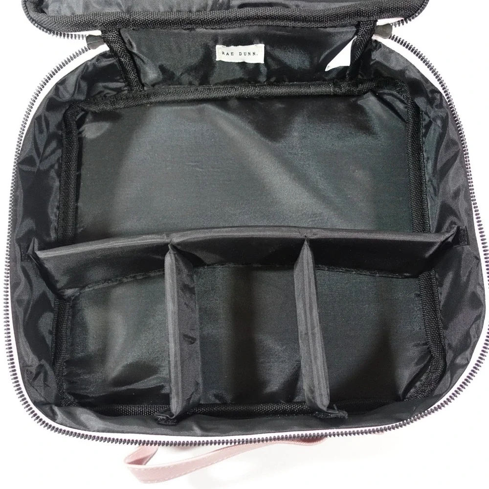 Rae Dunn EVERYTHING I NEED Pink Makeup Bag Organizer Travel Pouch Cosmetic Case